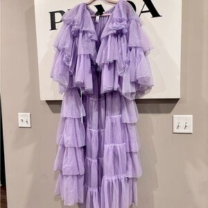 Dolls Kill Club EXX Rainbow Rhapsody Tulle Duster Maxi Light Purple XS/S